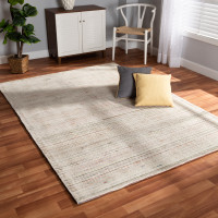 Baxton Studio Finsbury-IvoryMulti-Rug Baxton Studio Finsbury Modern and Contemporary Multi-Colored Hand-Tufted Wool Blend Area Rug